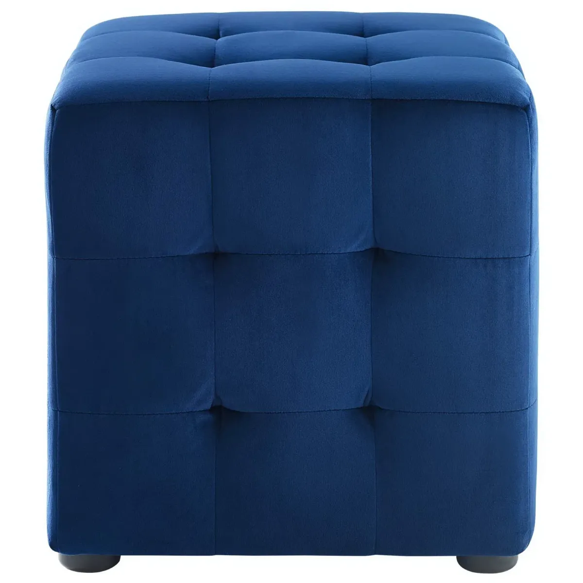 Contour Tufted Cube Performance Velvet Ottoman by Modway Navy
