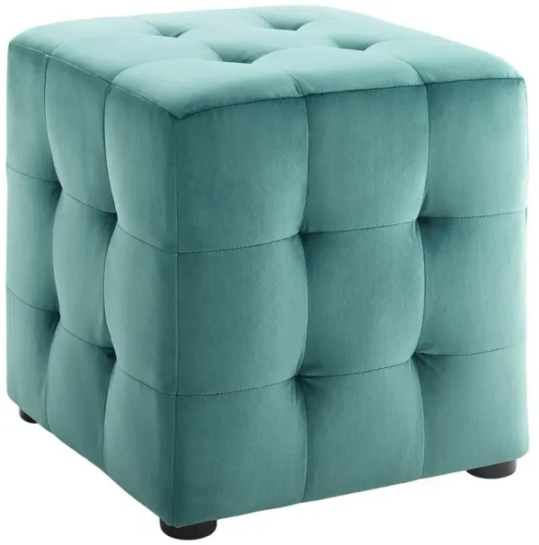 Contour Tufted Cube Performance Velvet Ottoman by Modway Teal