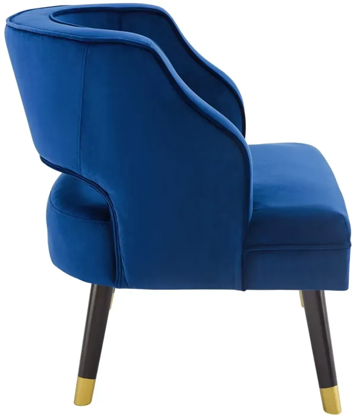 Traipse Button Tufted Open Back Performance Velvet Armchair by Modway