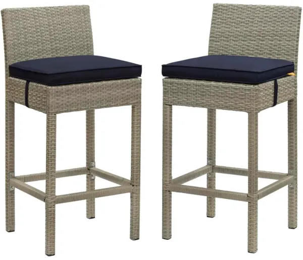 Conduit Outdoor Patio Wicker Rattan Bar Stool Set of 2 by Modway