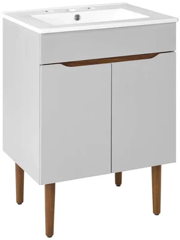 Harvest Bathroom Vanity Basin Included by Modway 24" / Gray White