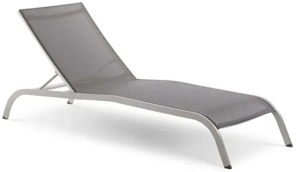 Savannah Mesh Chaise Outdoor Patio Aluminum Lounge Chair by Modway