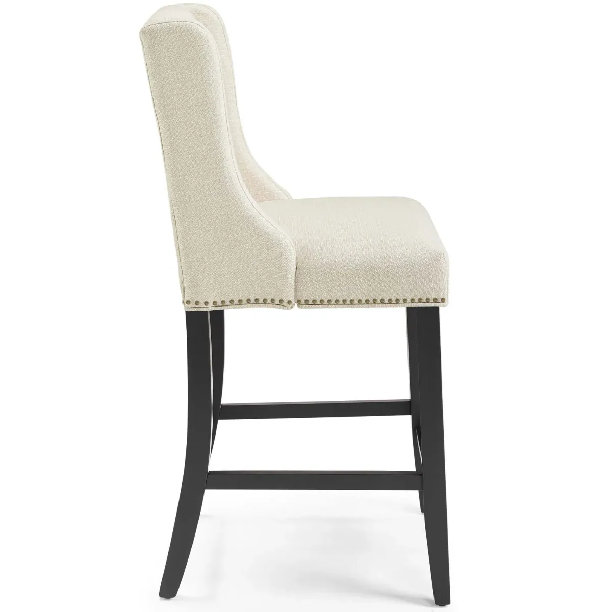 Baron Upholstered Fabric Counter Stool by Modway Beige
