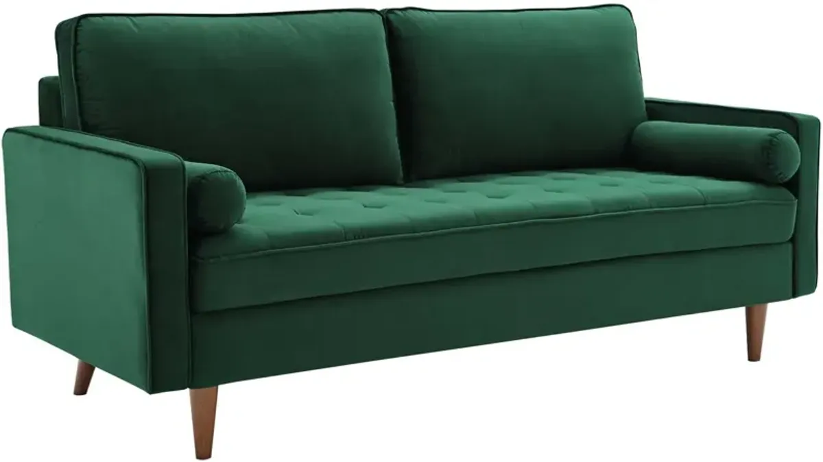 Valour Performance Velvet Sofa by Modway Green