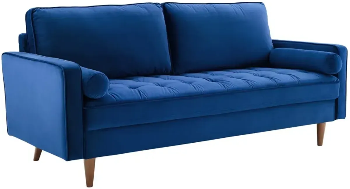 Valour Performance Velvet Sofa by Modway Navy