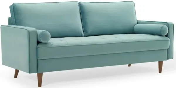 Valour Performance Velvet Sofa by Modway White