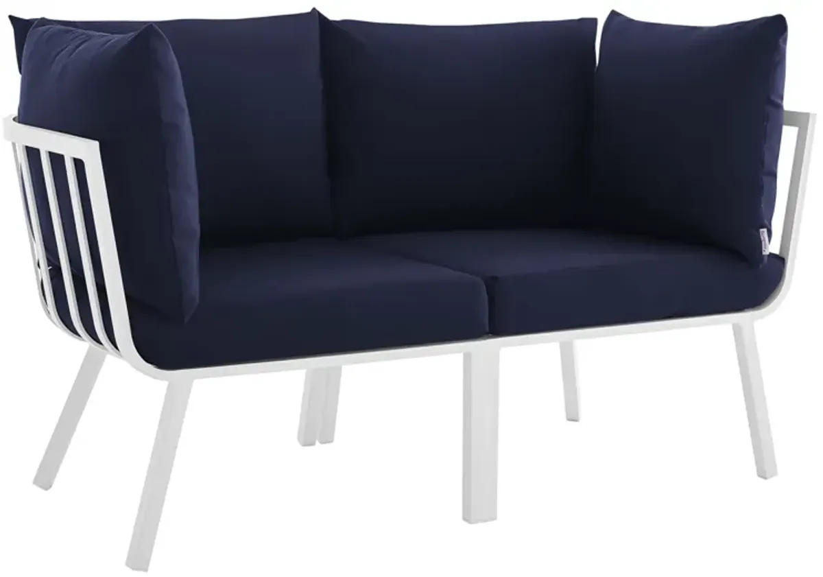 Riverside 2 Piece Outdoor Patio Aluminum Sectional Sofa Set by Modway