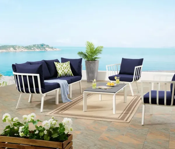 Riverside 5 Piece Outdoor Patio Aluminum Set by Modway