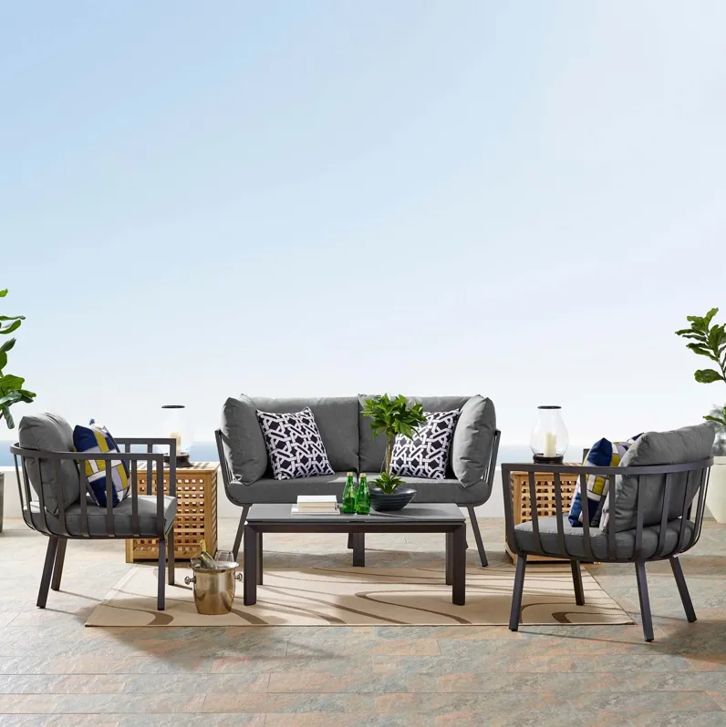 Riverside 5 Piece Outdoor Patio Aluminum Set by Modway