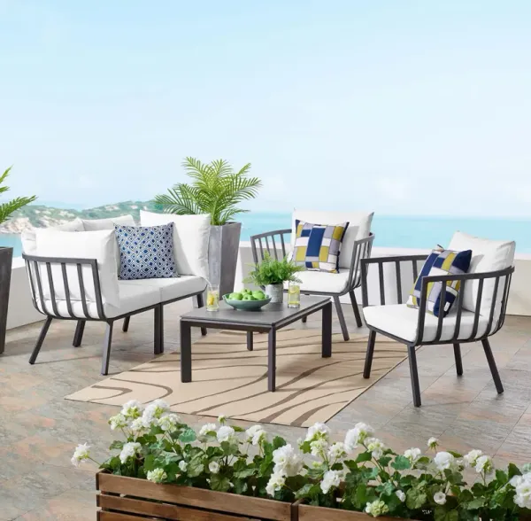 Riverside 5 Piece Outdoor Patio Aluminum Set by Modway