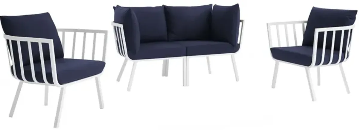 Riverside 4 Piece Outdoor Patio Aluminum Set by Modway