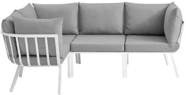 Riverside 4 Piece Outdoor Patio Aluminum Sectional by Modway