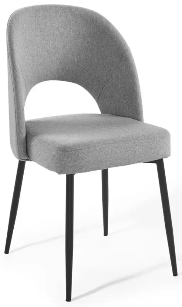 Rouse Upholstered Fabric Dining Side Chair by Modway Black Light Gray