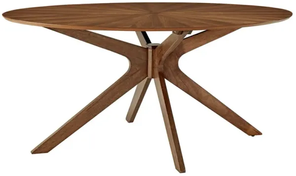 Crossroads Wood Dining Table by Modway 63" Oval / Walnut