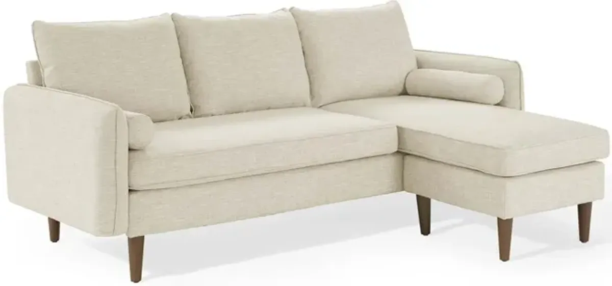 Revive Upholstered Right or Left Sectional Sofa by Modway Beige