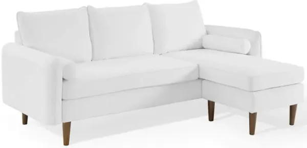 Revive Upholstered Right or Left Sectional Sofa by Modway White