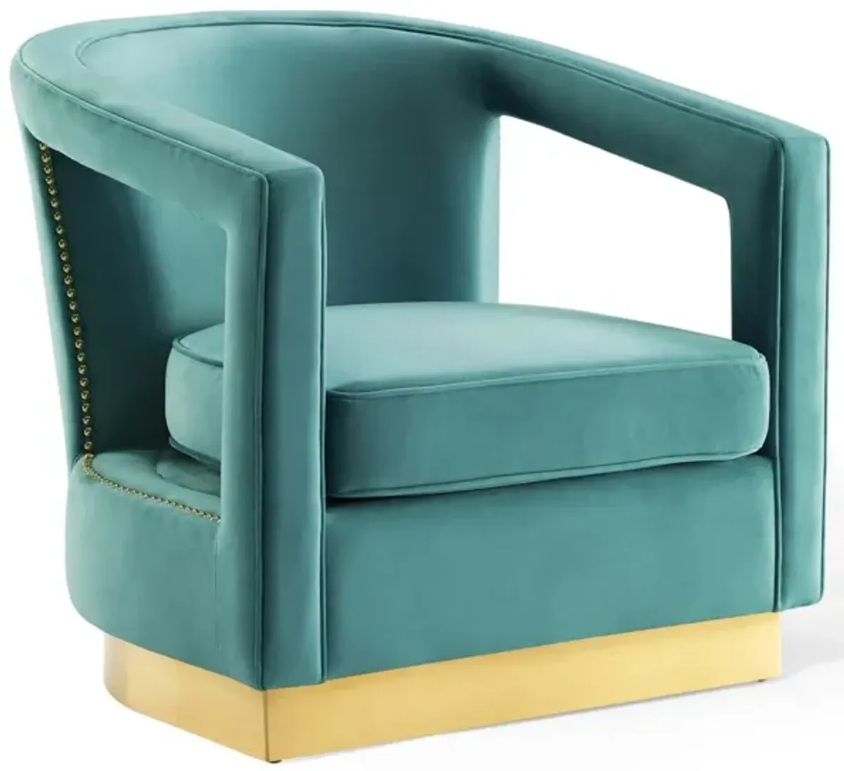 Frolick Performance Velvet Armchair by Modway Pink