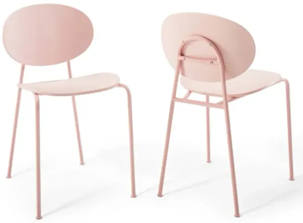 Palette Dining Side Chair Set of 2 by Modway Pink