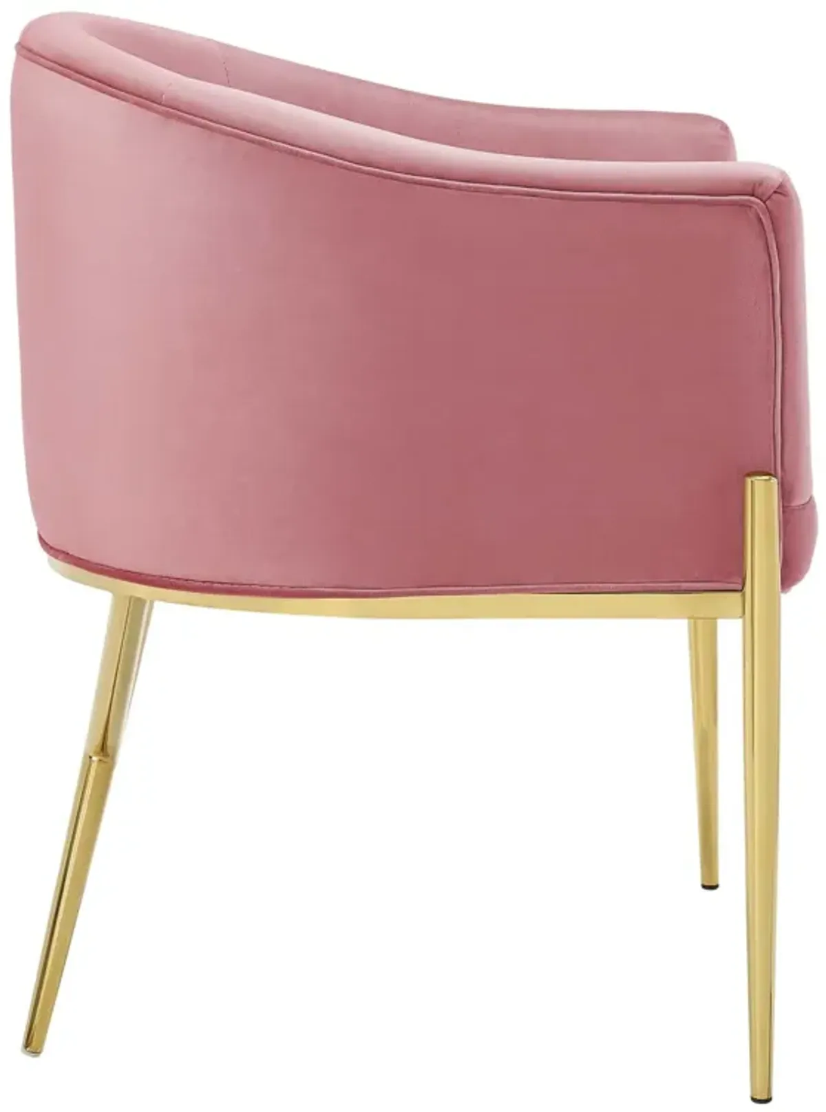 Savour Tufted Performance Velvet Accent Dining Armchair by Modway Dusty Rose