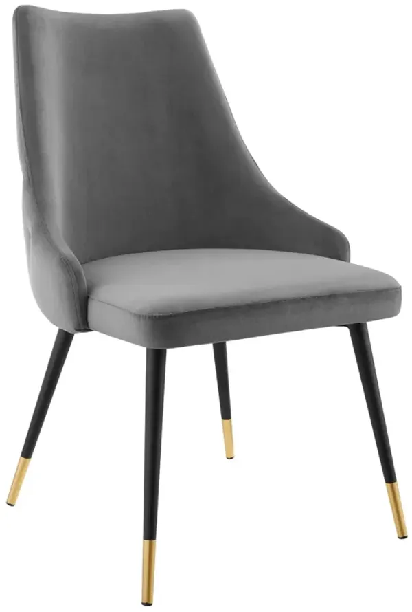 Adorn Tufted Performance Velvet Dining Side Chair by Modway Gray