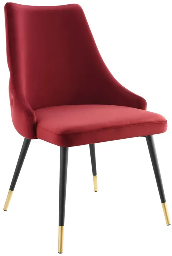 Adorn Tufted Performance Velvet Dining Side Chair by Modway Maroon