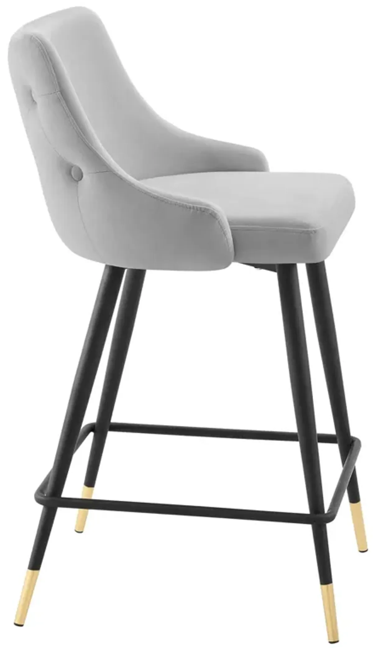 Adorn Performance Velvet Counter Stool by Modway Light Gray