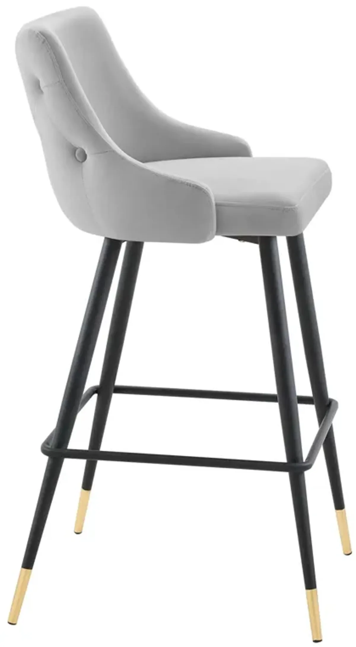 Adorn Performance Velvet Bar Stool by Modway Light Gray