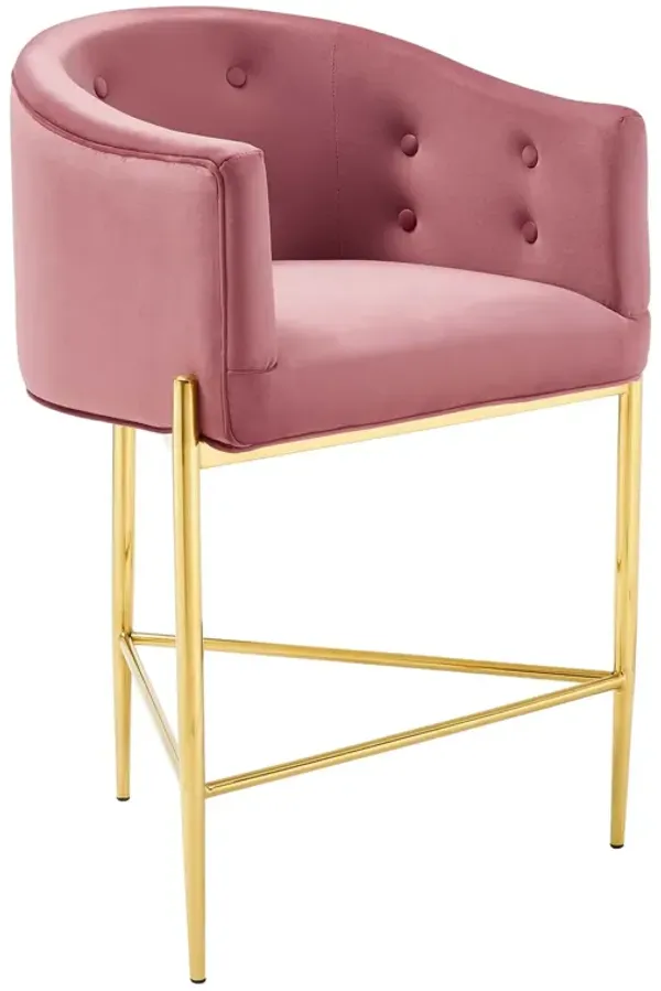 Savour Tufted Counter Stool by Modway Dusty Rose