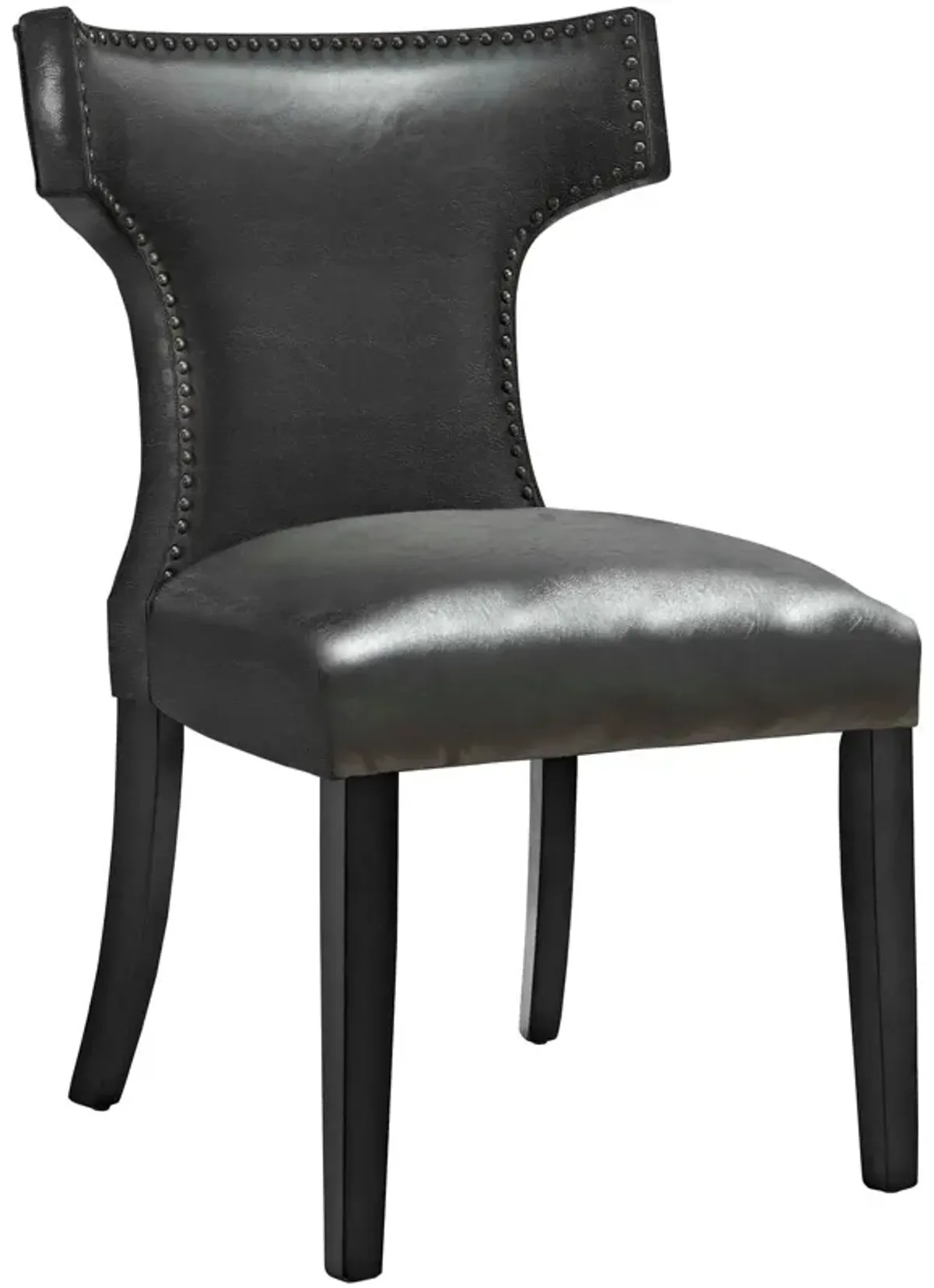 Curve Vinyl Dining Chair by Modway White