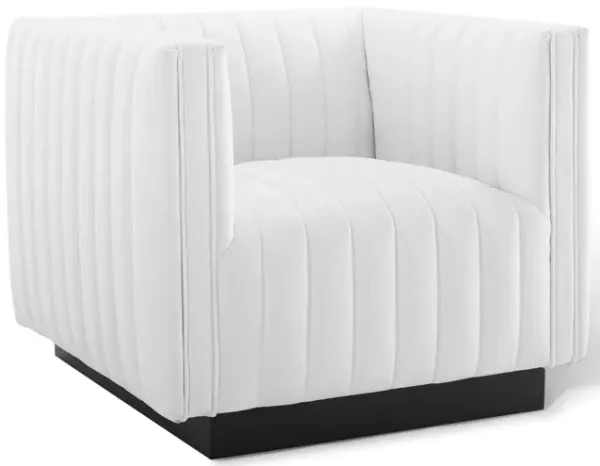 Conjure Tufted Upholstered Fabric Armchair by Modway White