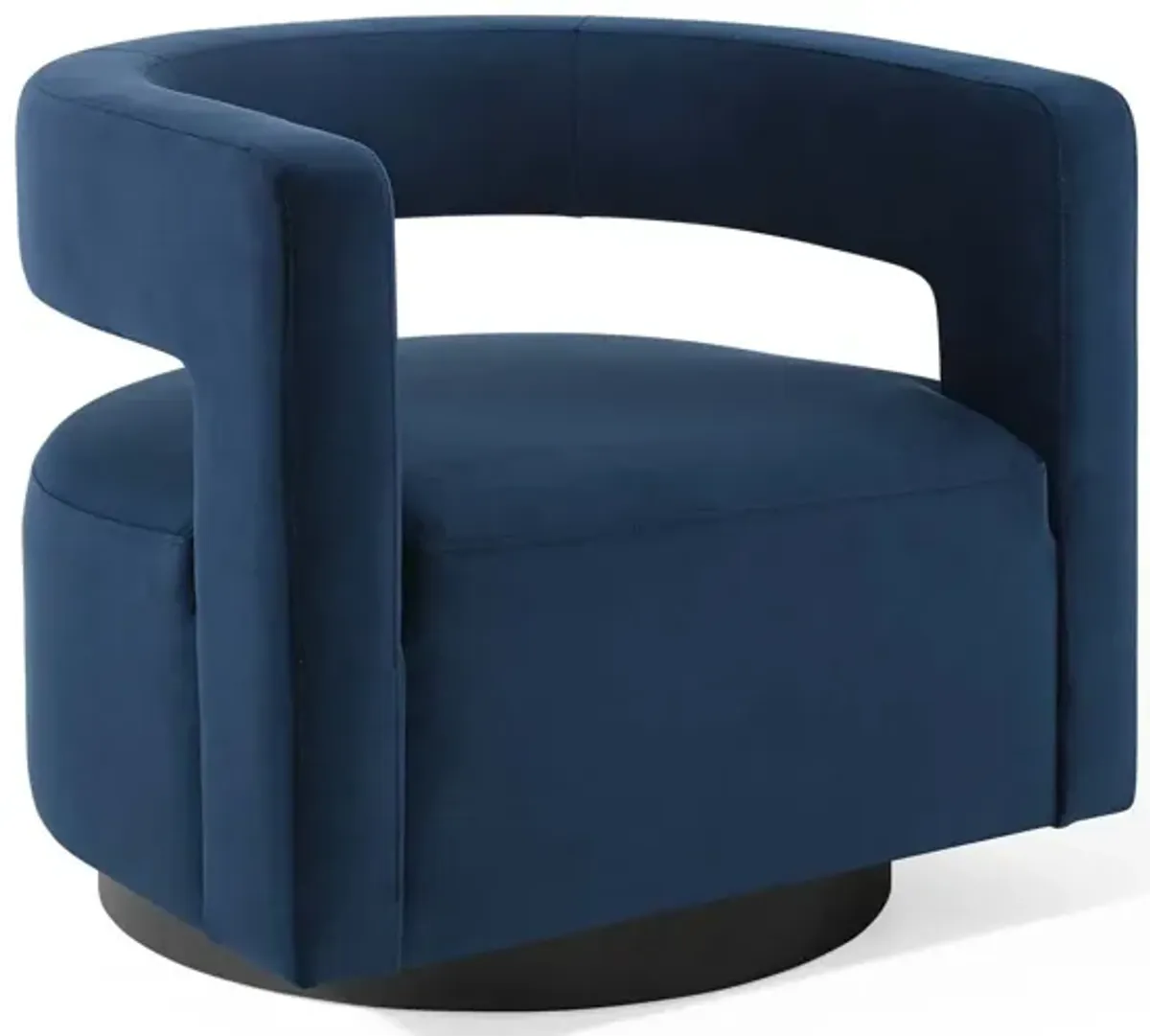 Spin Cutaway Performance Velvet Swivel Armchair by Modway White
