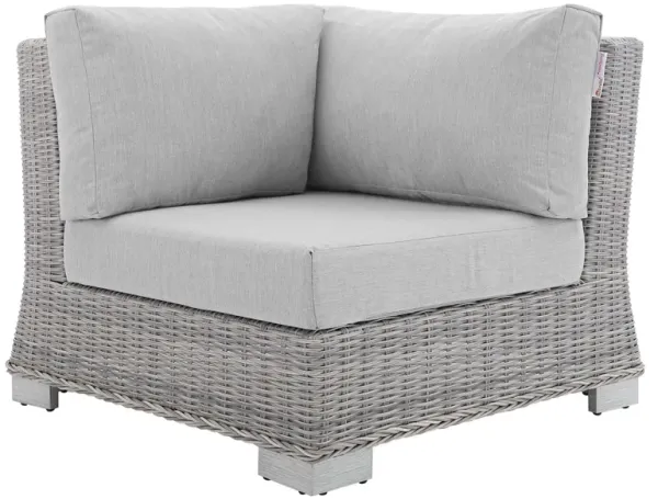Conway Sunbrella® Outdoor Patio Wicker Rattan Corner Chair by Modway Light Gray Gray