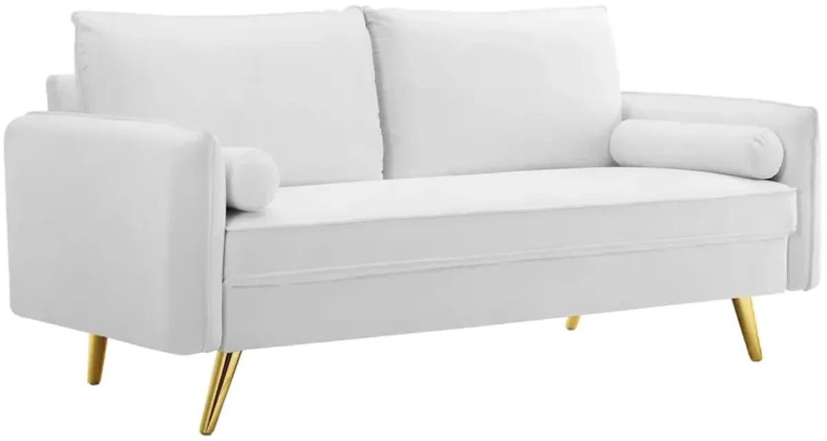 Revive Performance Velvet Sofa by Modway Pink