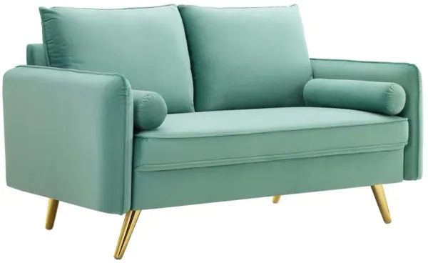 Revive Performance Velvet Loveseat by Modway Mint
