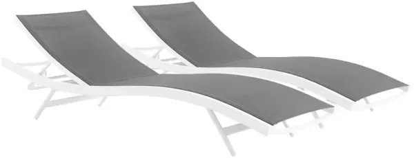 Glimpse Outdoor Patio Mesh Chaise Lounge Set of 2 by Modway