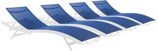 Glimpse Outdoor Patio Mesh Chaise Lounge Set of 4 by Modway