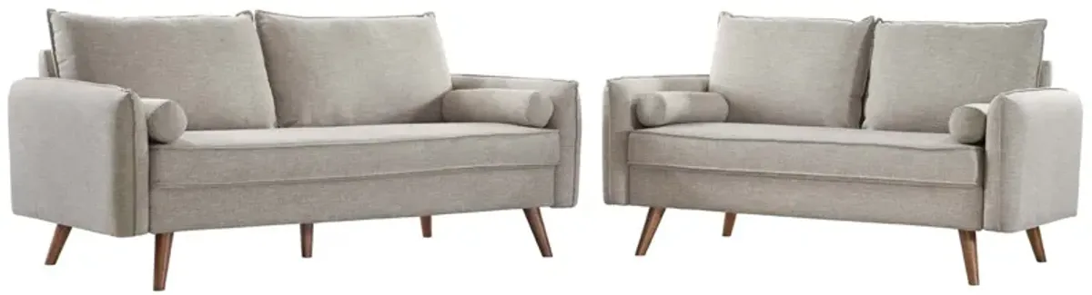 Revive Upholstered Fabric Sofa and Loveseat Set by Modway