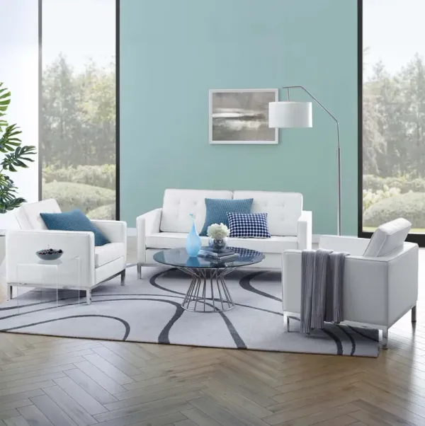 Loft 3 Piece Tufted Upholstered Faux Leather Set by Modway