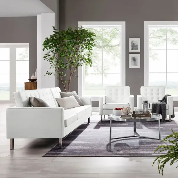 Loft Tufted Vegan Leather 3-Piece Furniture Set by Modway