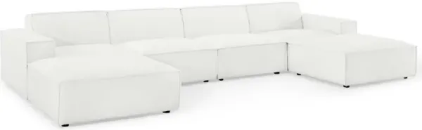 Restore 6-Piece Sectional Sofa by Modway White
