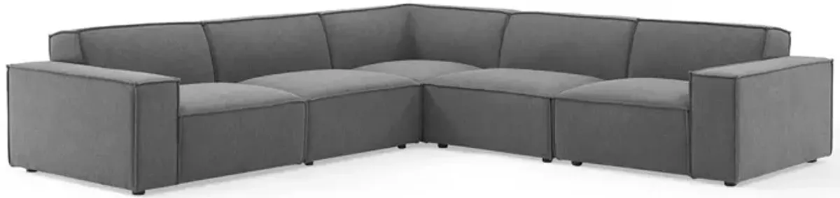 Restore 5-Piece Sectional Sofa by Modway Charcoal