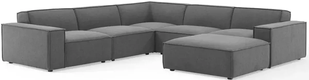 Restore 6-Piece Sectional Sofa by Modway Charcoal