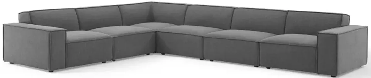 Restore 6-Piece Sectional Sofa by Modway Charcoal