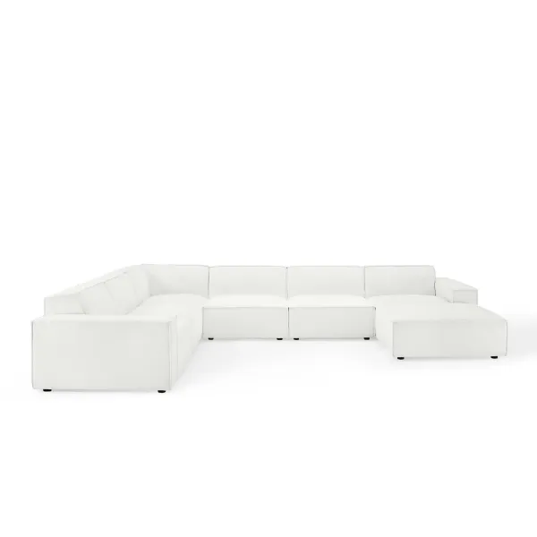Restore 7-Piece Sectional Sofa by Modway White