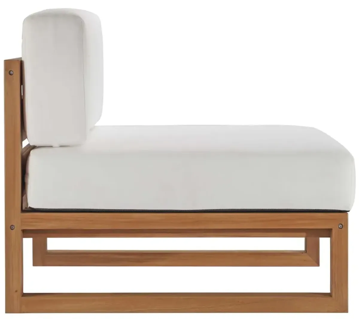 Upland Outdoor Patio Teak Wood Armless Chair by Modway