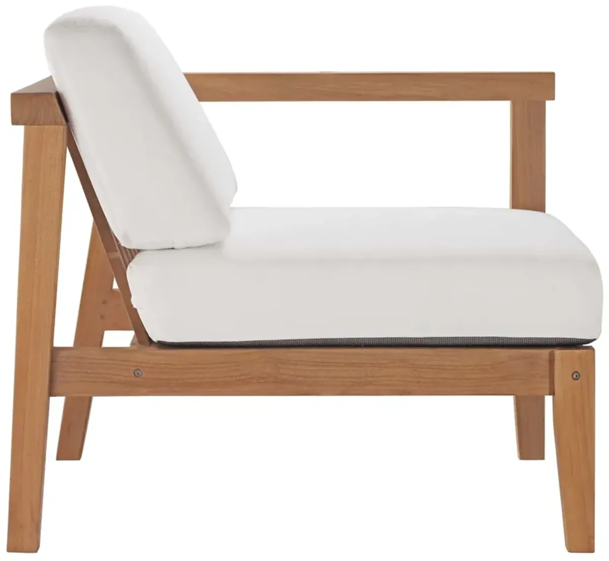 Bayport Outdoor Patio Teak Wood Right-Arm Chair by Modway