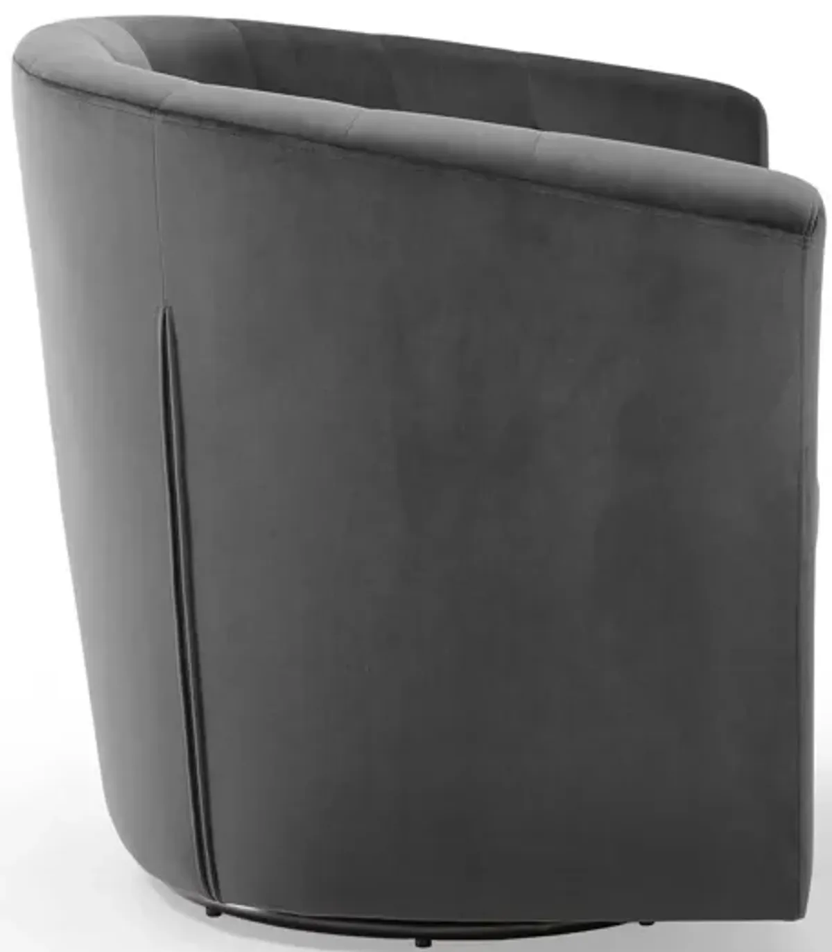 Prospect Tufted Performance Velvet Swivel Armchair by Modway Charcoal