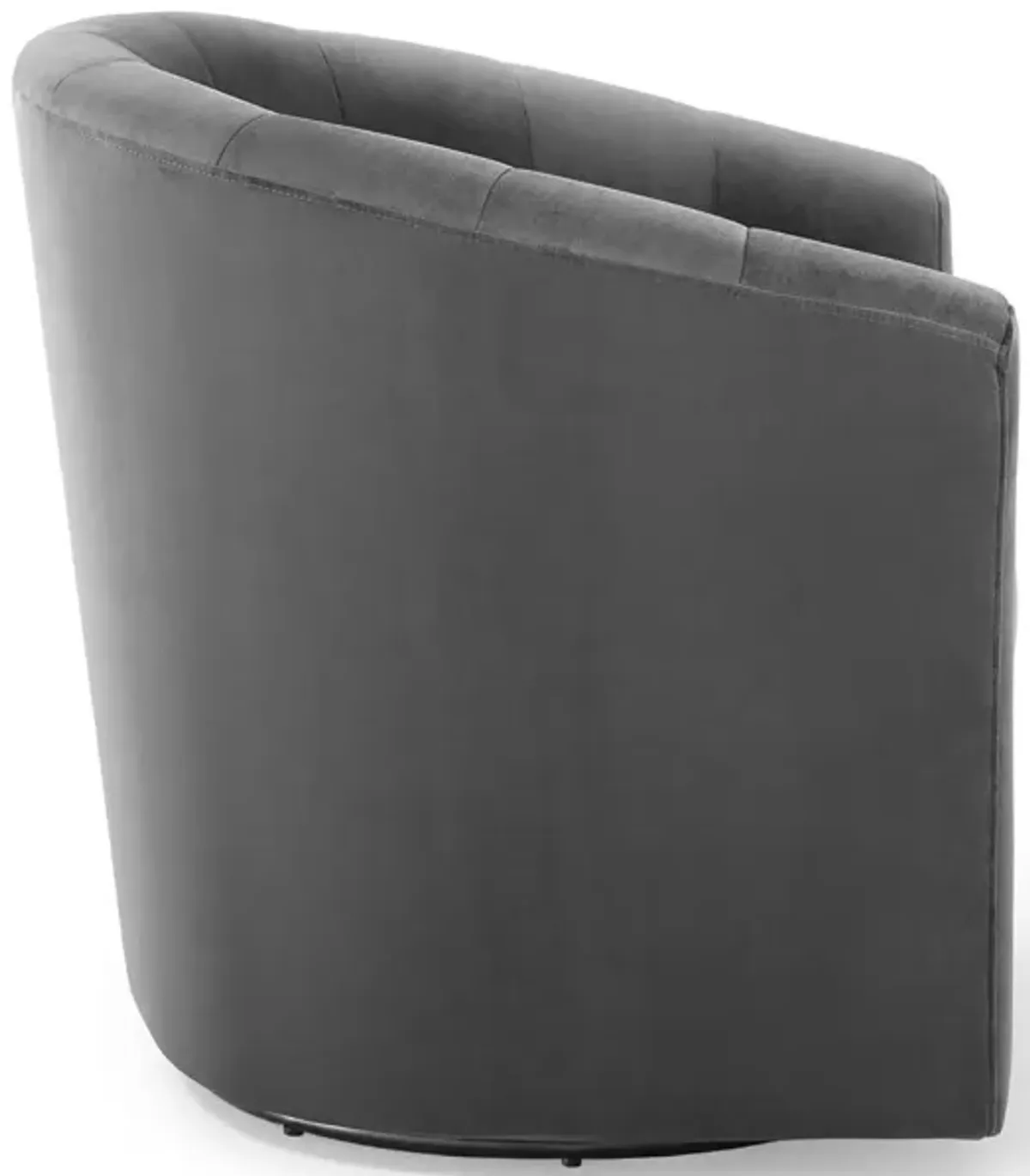 Prospect Performance Velvet Swivel Armchair by Modway Charcoal