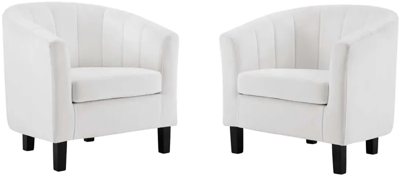 Prospect Channel Tufted Performance Velvet Armchair Set of 2 by Modway
