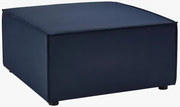 Saybrook Outdoor Patio Upholstered Sectional Sofa Ottoman by Modway Navy